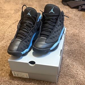 Jordan Black and Light Blue Men's Sneakers